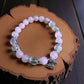Rose quartz and clear quartz gemstone bracelet for love and transformation