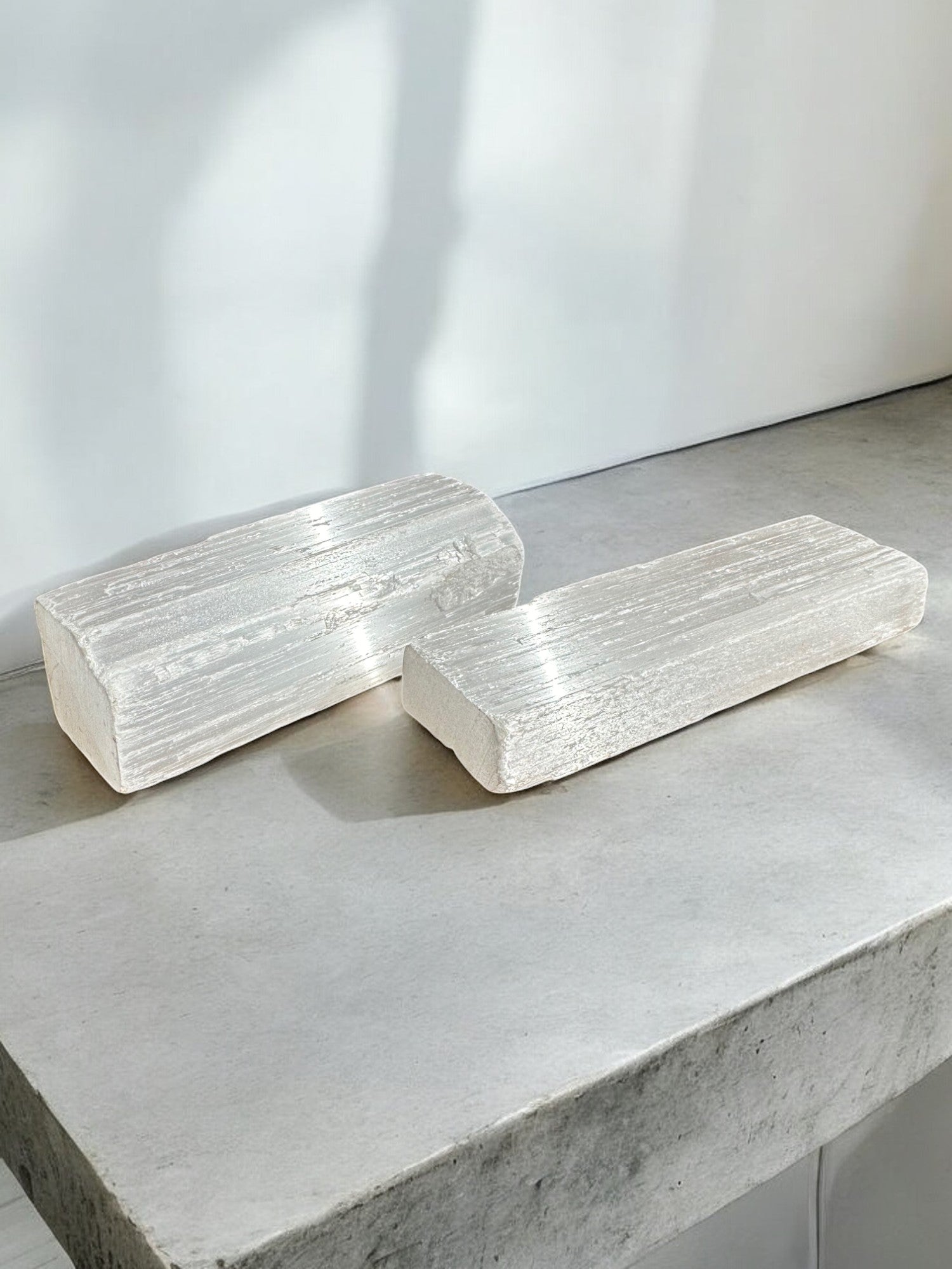 Selenite raw crystal rods