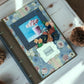 Shabby chic popsicle recipe book in A5 size with 80 eco pages, pocket and 8 bookmarks—customisable handmade cookbook for recipes, desserts and notes.