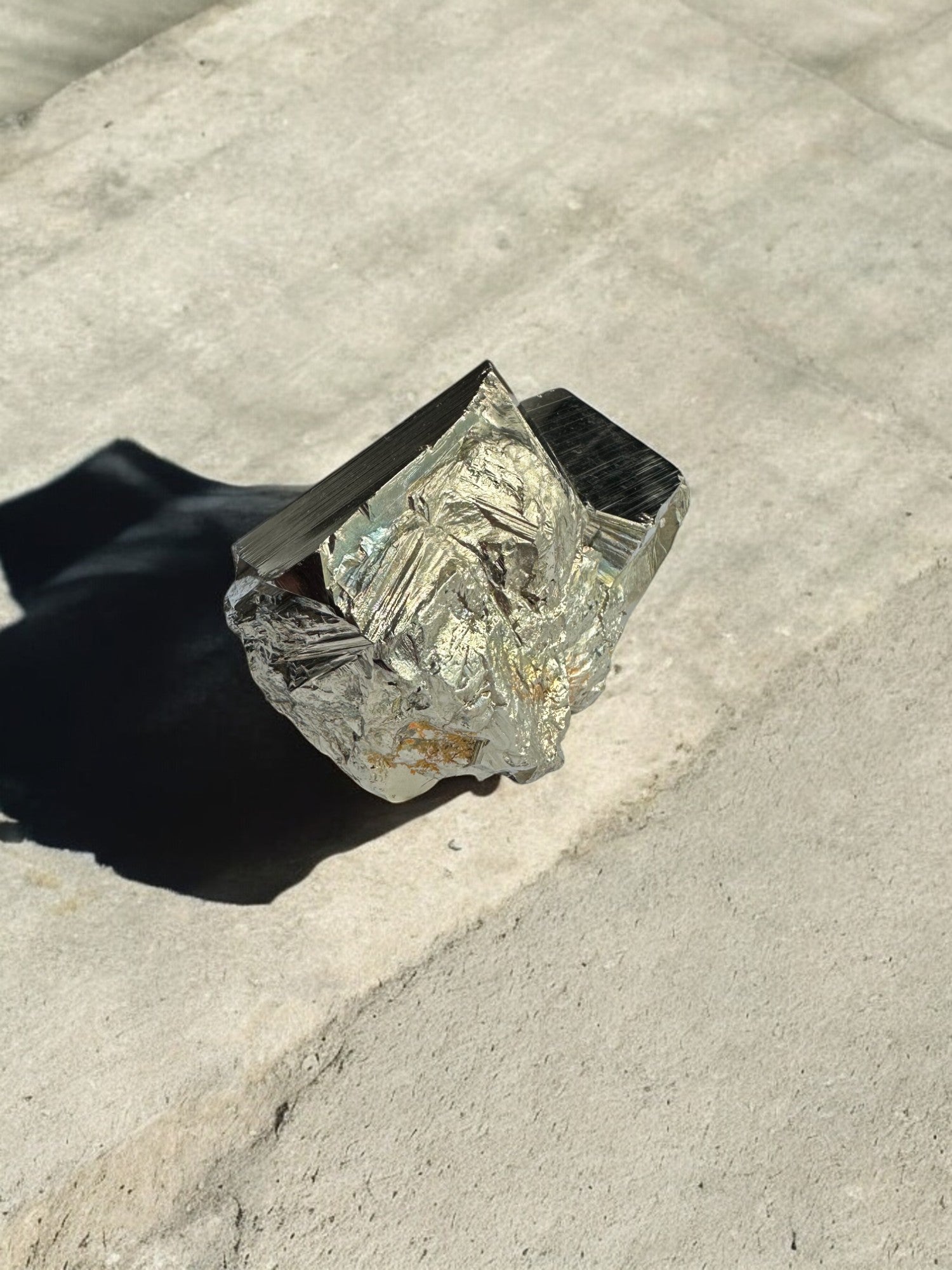 Shiny Pyrite cubes on a natural matrix