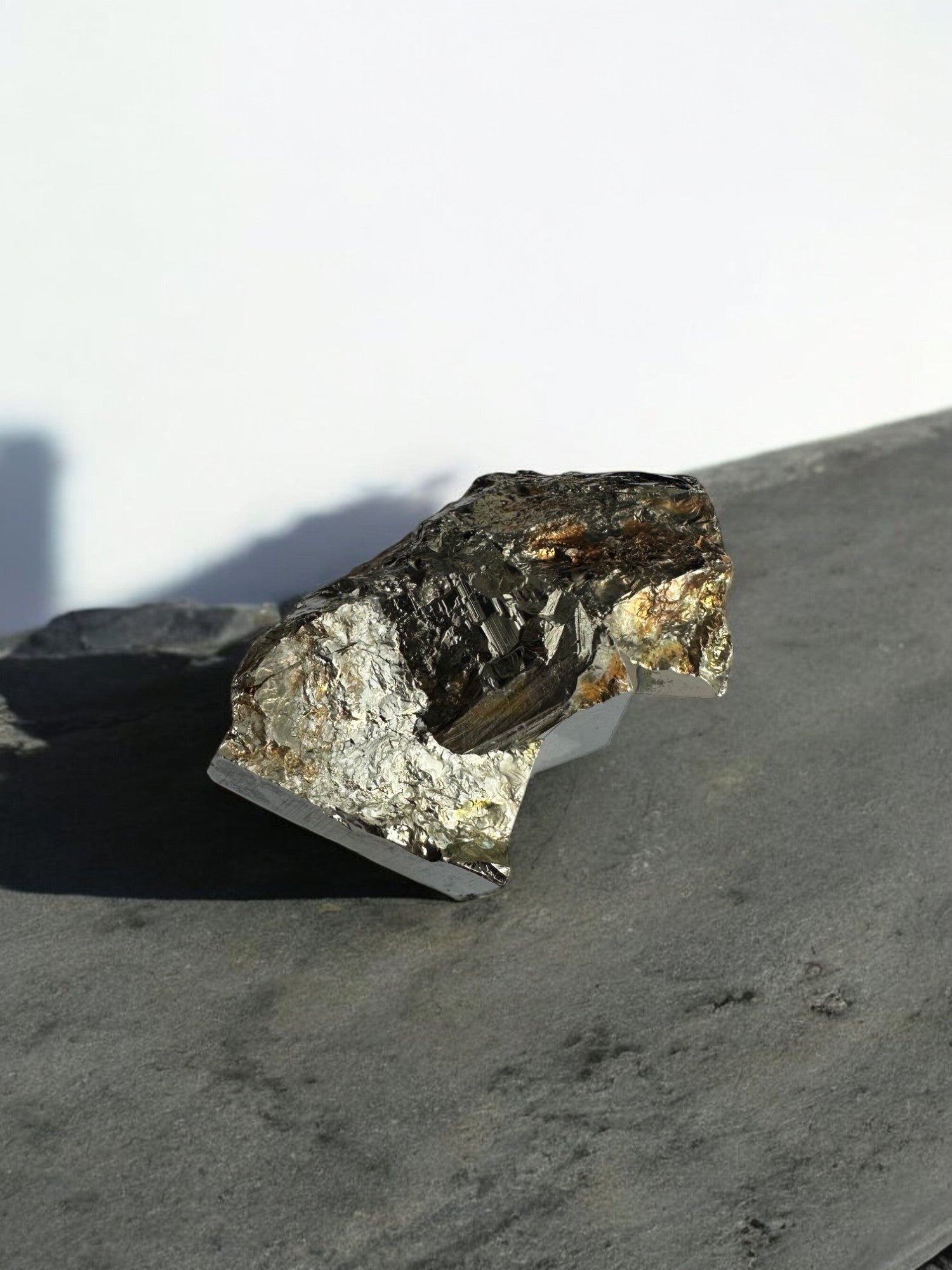Small Pyrite cubes arranged naturally