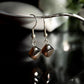 Smoky quartz crystal earrings