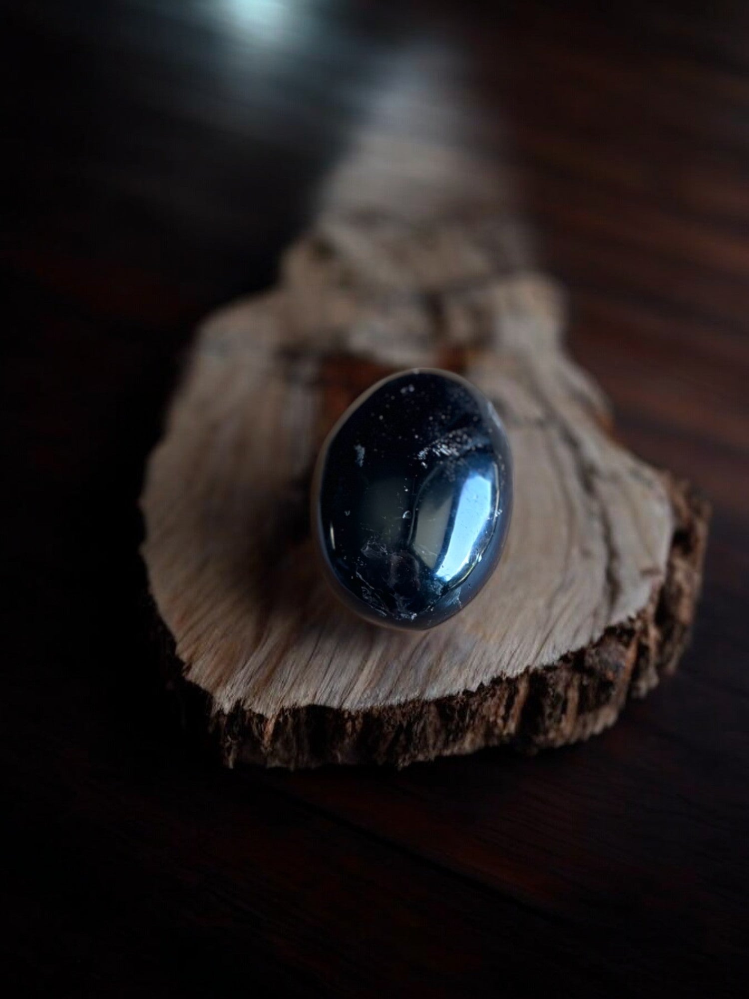 Smoky quartz palm stone