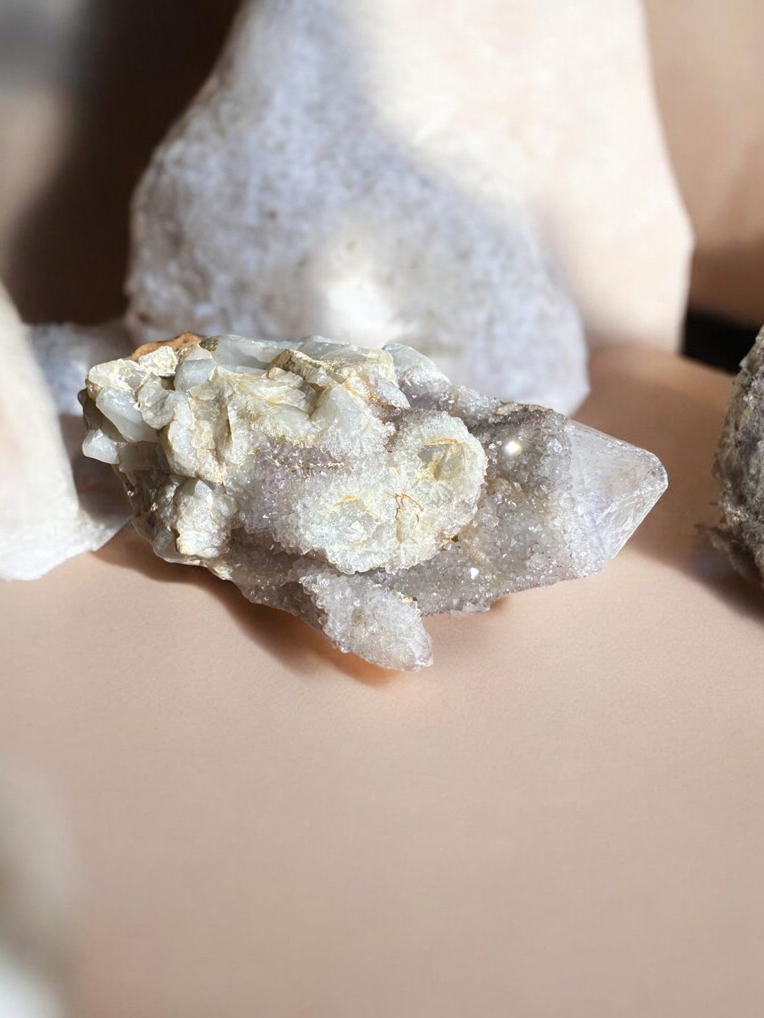 Spirit quartz raw crystal QB3 back view