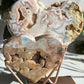 Two sizes of crystal hearts
