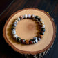 Unakite and crazy lace agate gemstone bracelet for healing and joy.