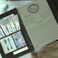 Vintage shabby chic popsicle recipe journal with eco-friendly hand-bound pages, lace, ribbons, jute and bronze accents—artisan cookbook for home cooks.