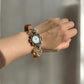 Wearing a Citrine and Amber Custom Watch