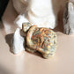Yellow Crazy lace agate turtles crystal animal back view