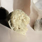 Raw apophyllite crystal cluster sideview