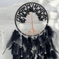 Black onyx crystal dreamcatcher with life tree