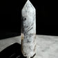 Tourmalinated quartz crystal tower A front view