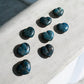 Blue apatite crystal heart in gem grade