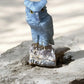 Blue chalcedony crystal carving