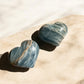 Blue onyx crystal heart pair