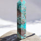 Chrysocolla crystal tower option C32 back view