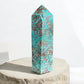 Chrysocolla crystal tower option C34 back view