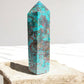 Chrysocolla crystal tower option C34 front view