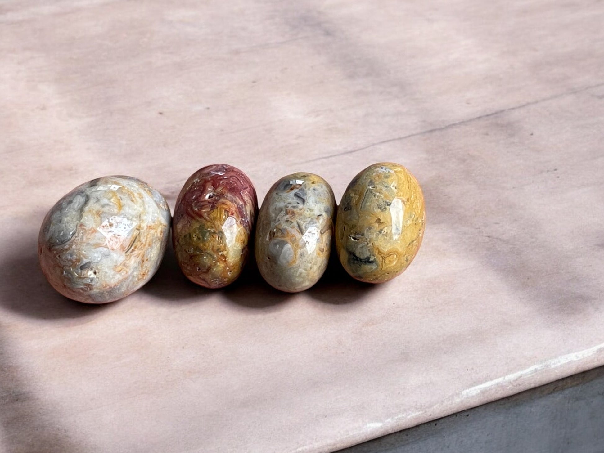 Crazy lace agate tumbled stones