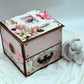 Creamy peonie shabby jewellery organiser