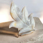 druzy agate crystal figurine longer leaf