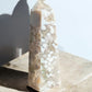 Flower agate crystal tower with lots of flowers