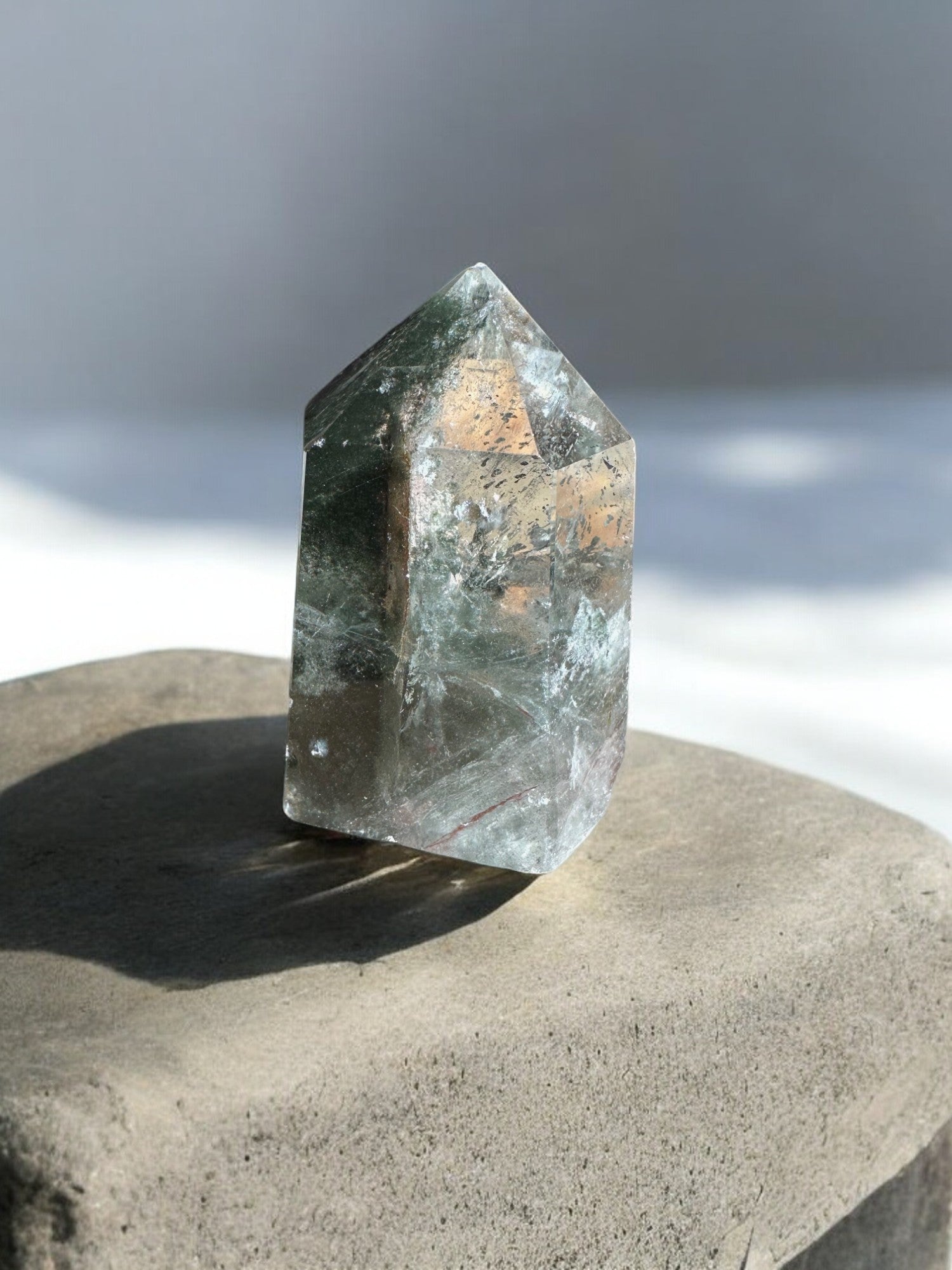 Garden quartz crystal tower