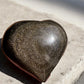 Golden sheen obsidian crystal heart