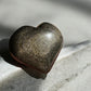 Gold obsidian crystal heart