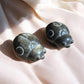 Gold obsidian crystal animals ladybugs