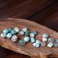 Green flower agate tumbled crystals