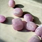 Kunzite tumbled crystals in gem quality