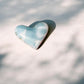larimar stone crystal heart with inclusions