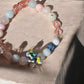 Morganite and Clear Quartz Unicorn Crystal Bracelet