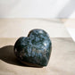 Moss agate crystal heart