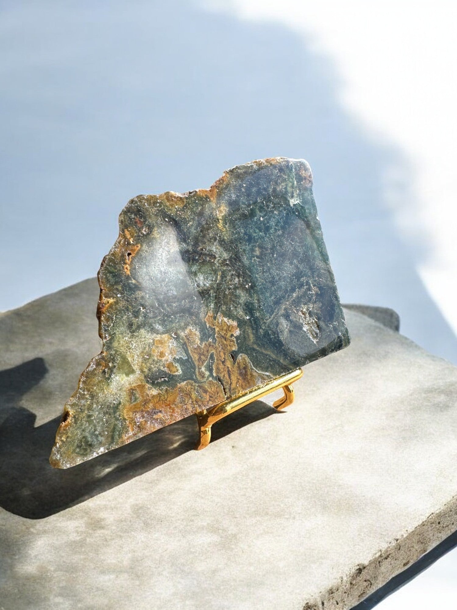 Ocean jasper crystal slab with different patterns