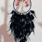 Carnelian and rose quartz black dreamcatcher