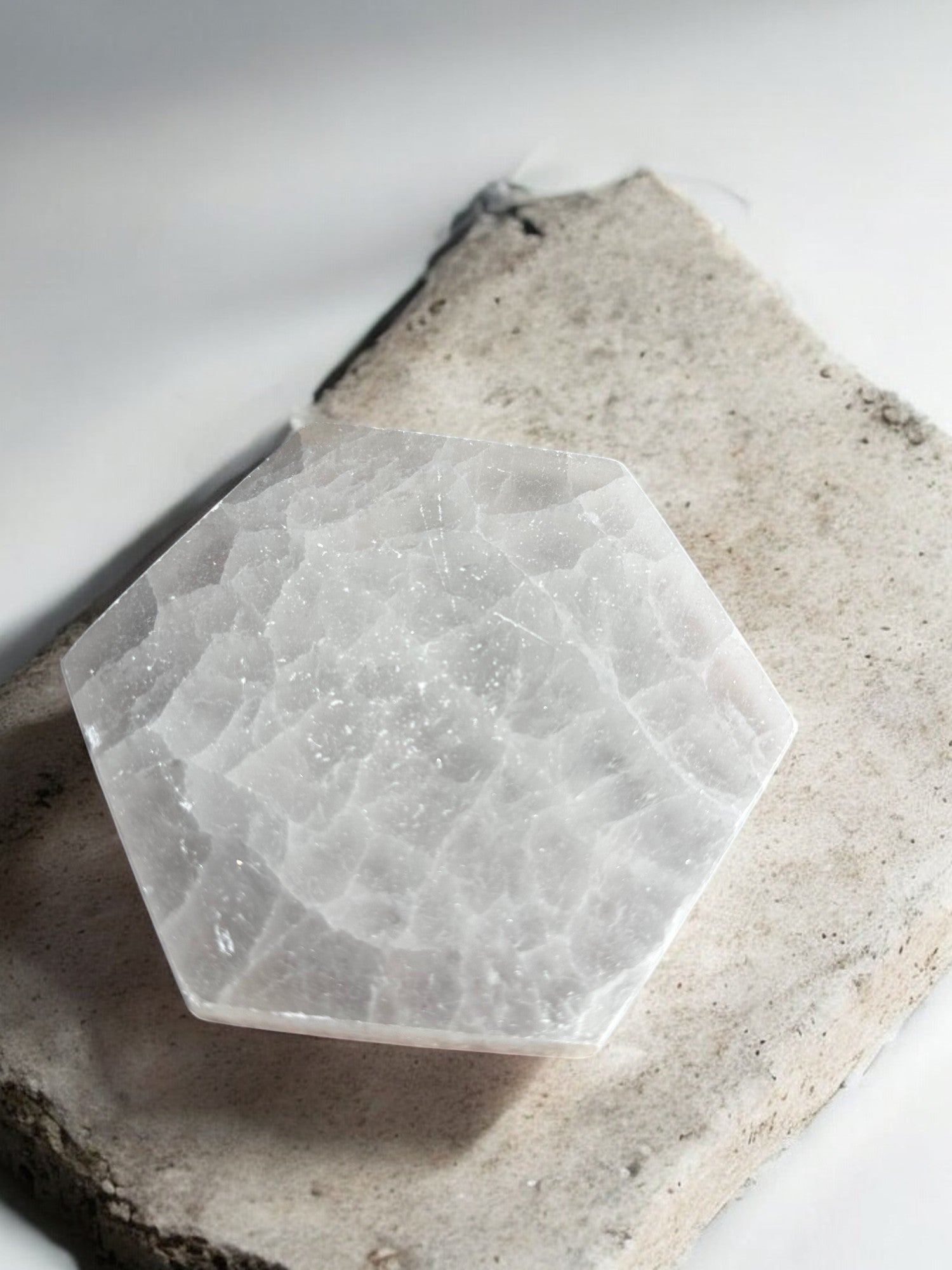 Selenite charging plate back view