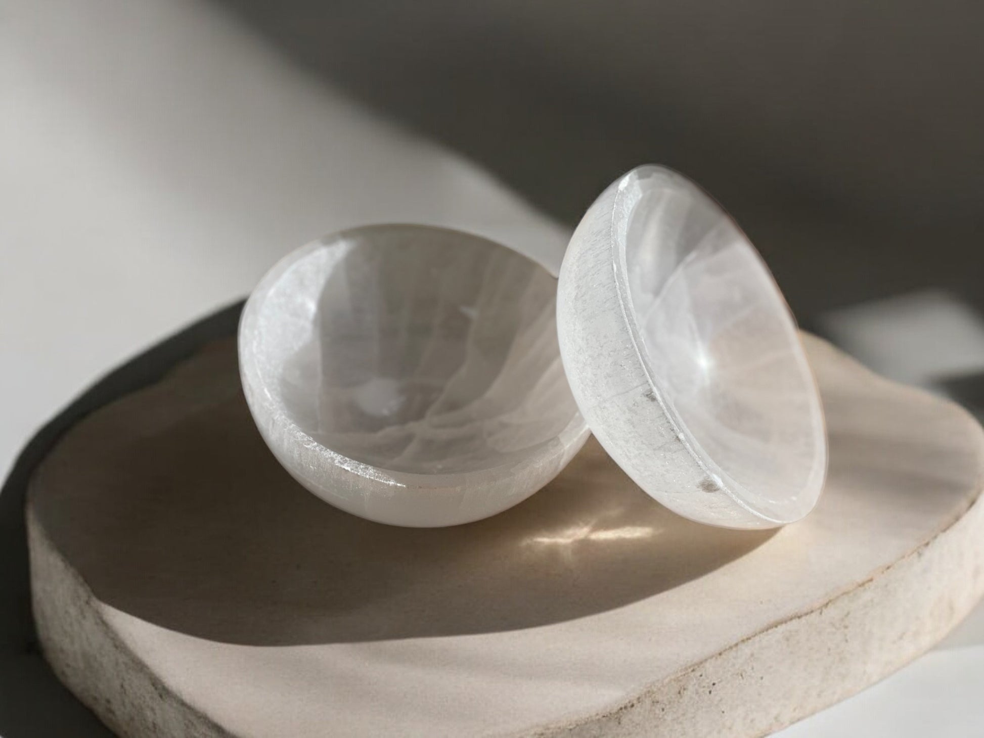 selenite crystal bowls