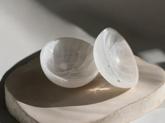 selenite crystal bowls