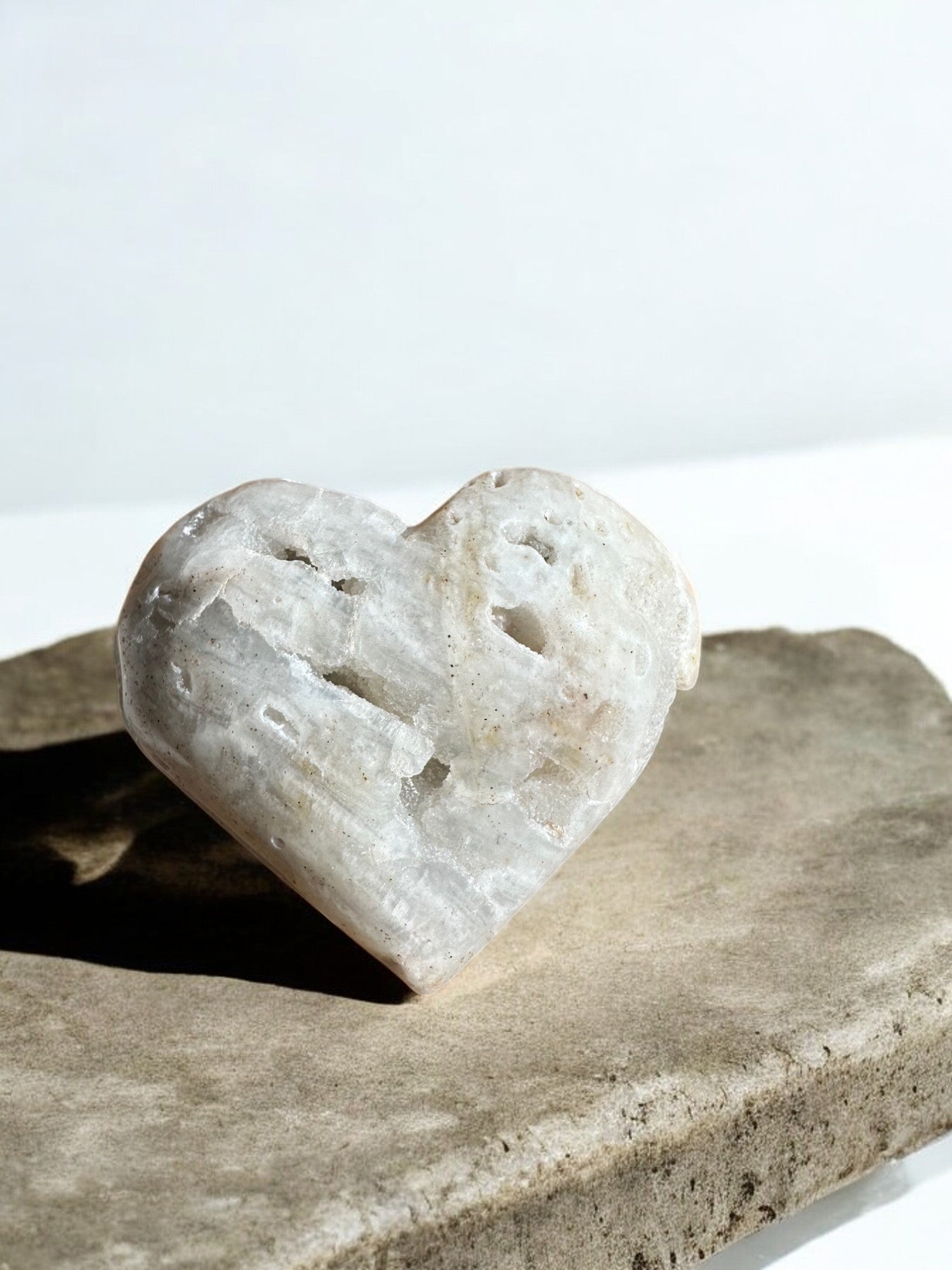 Sphalerite crystal heart on a slab