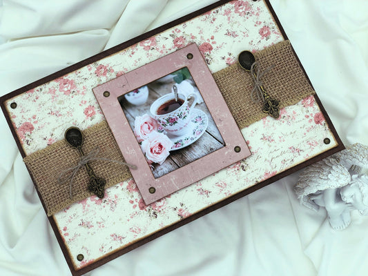 Pink rose tea chest